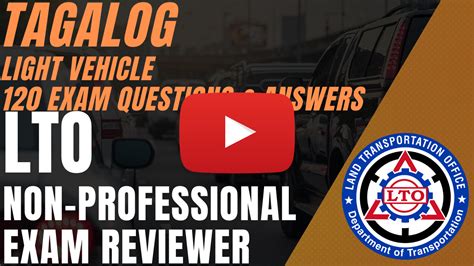 lto online exam answers tagalog|LTO Exam Reviewer • LTO Exam • Tagalog Version • 2023 Updated.